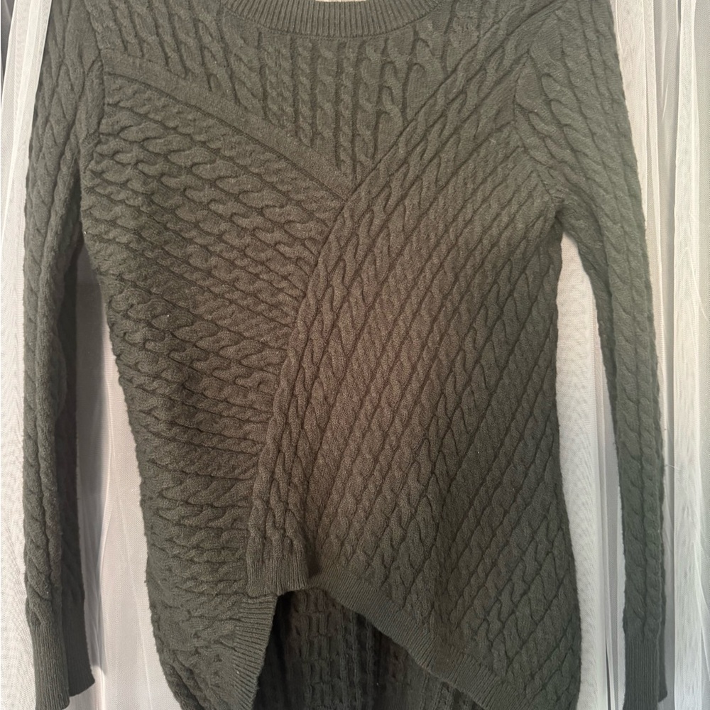 Olive Cable Knit Sweater